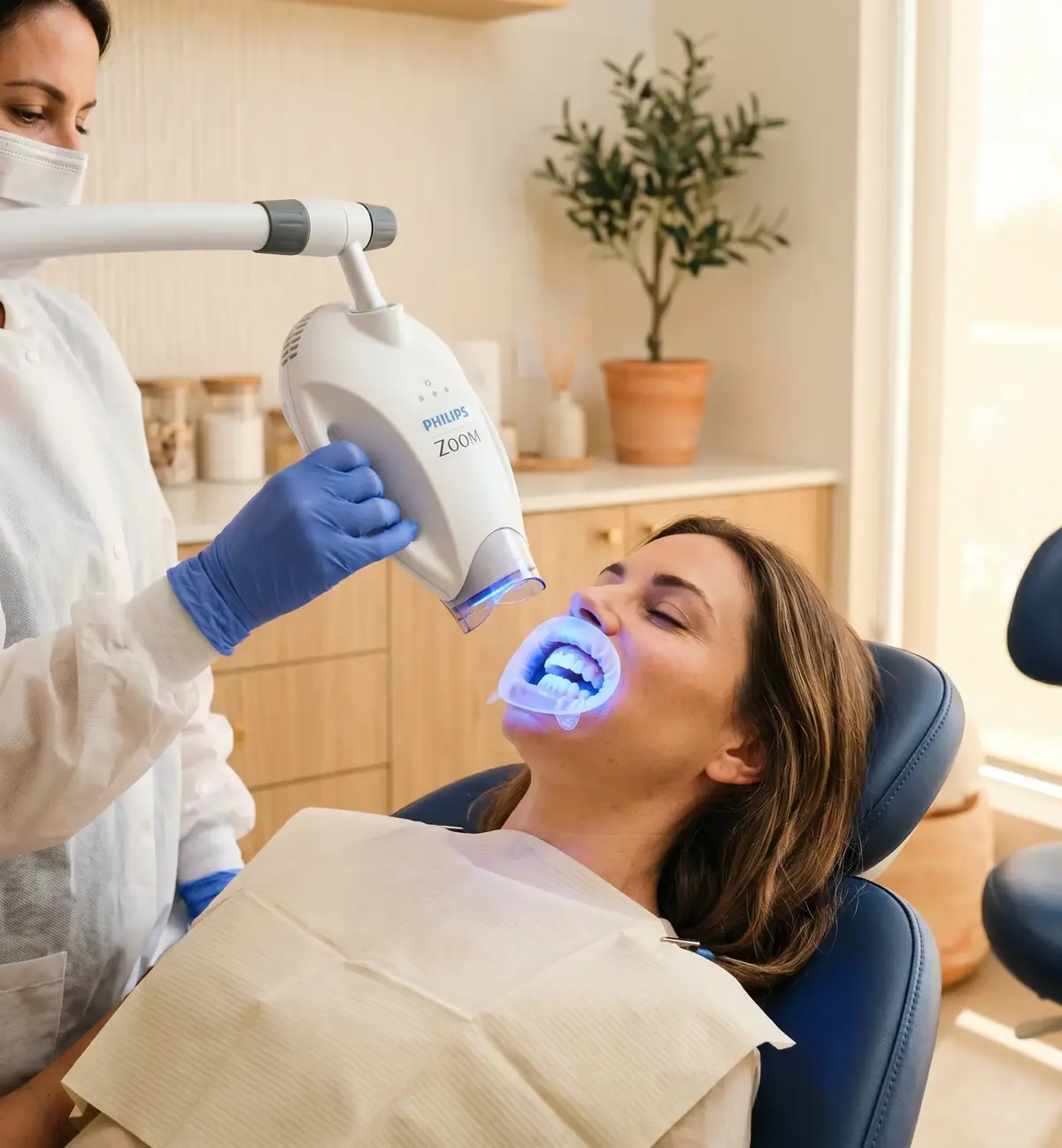 Tratamiento de blanqueamiento dental con láser en Velia Clínica Dental