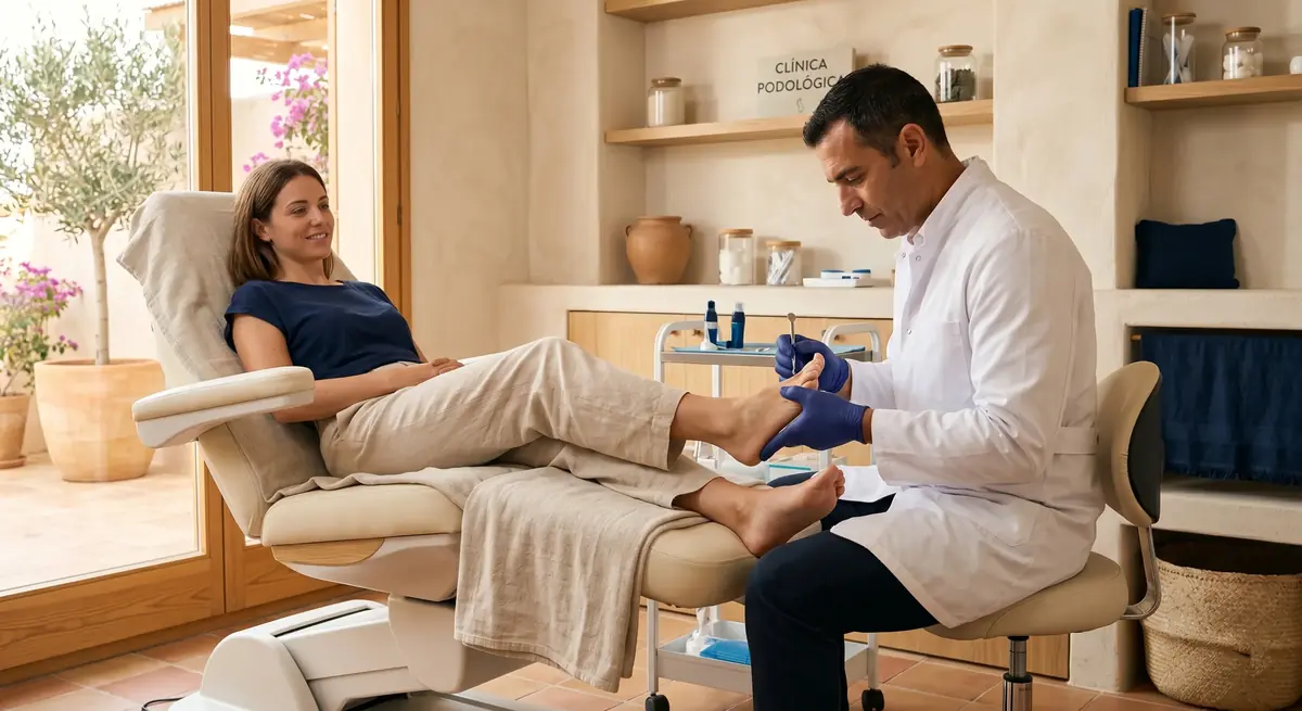 Tratamiento de podología — revisión de pies en Velia Clínica Dental